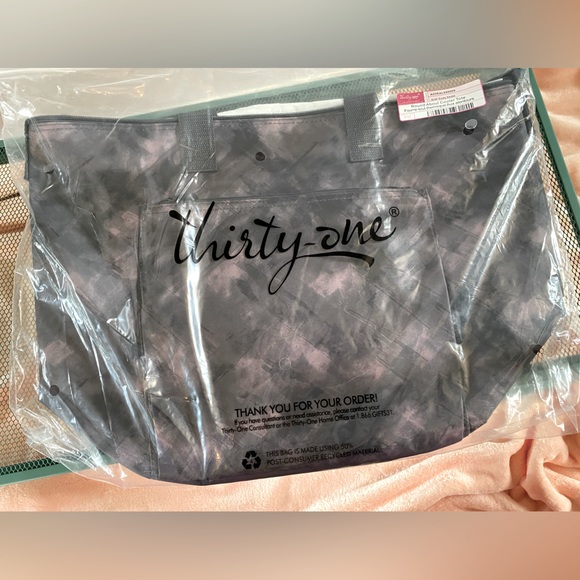 !Large! Thirty-One Round About Cooler Tote Insulated ✨ Smoke Gray - Picture 6 of 8
